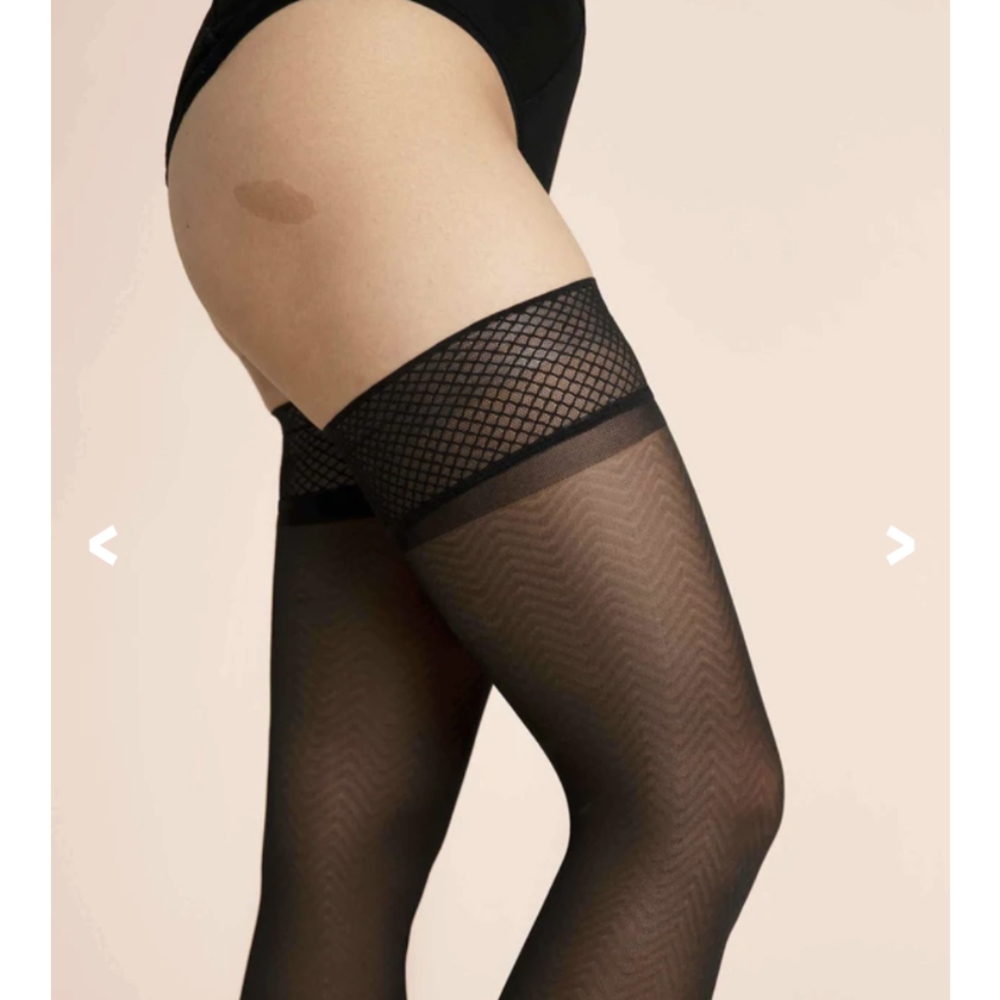 Sheertex Plaid classic sheer thigh highs